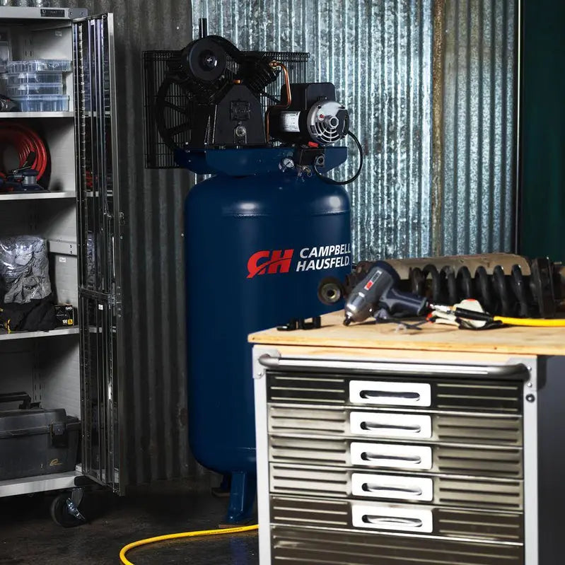 Campbell Hausfeld Dual-Stage 80-Gal. Electric Air Compressor  High-Output, Low-Noise Operation