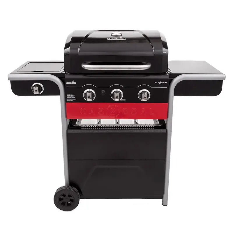 Gas2Coal 3-Burner LP Gas & Charcoal Outdoor Grill Combo
