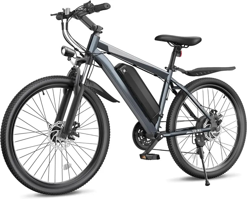 All-Terrain Electric Mountain Bike  1000W Peak Motor, 21.7 MPH, 50-Mile Range, 26-Inch Wheels