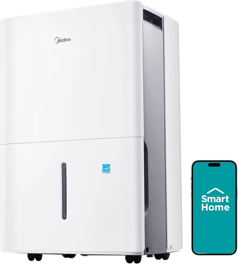 Energy StarCertified 50-Pint Dehumidifier  Efficient 4,500 Sq. Ft. Coverage for Basements, Bathrooms & Large Rooms