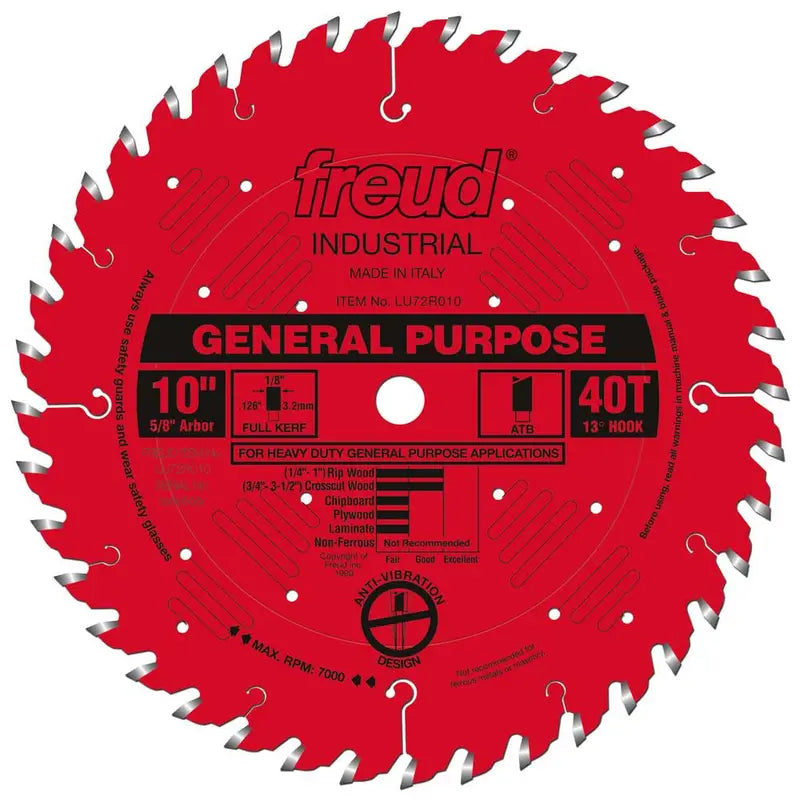 Freud 10 In. x 40T General Purpose Blade