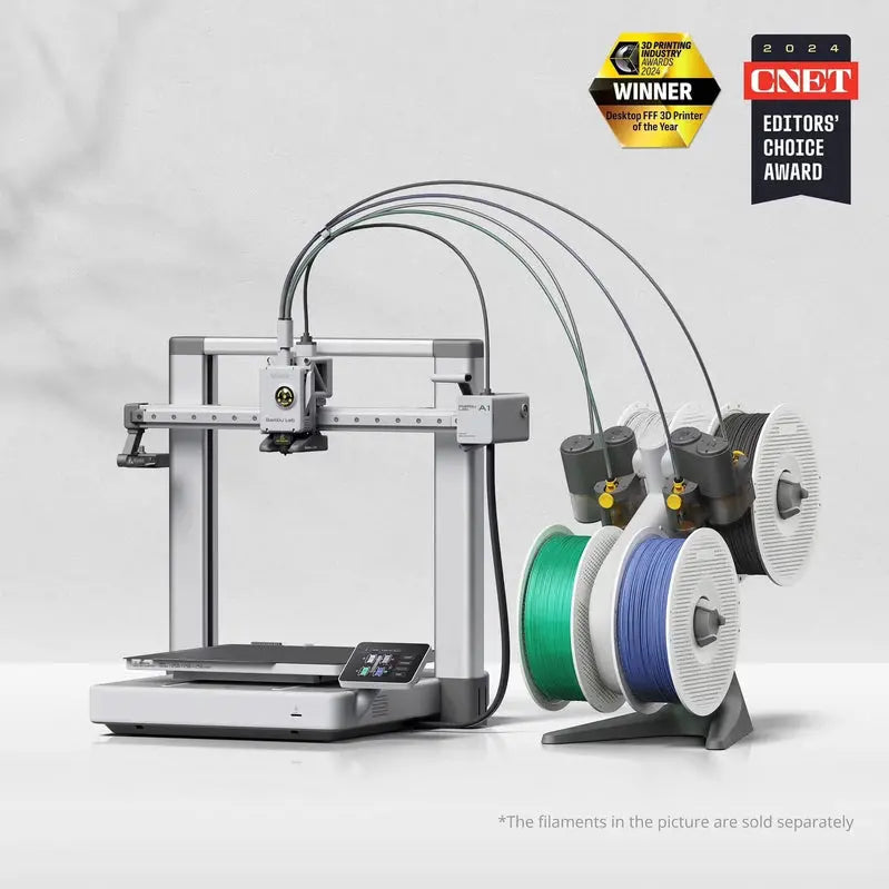 Bambu Lab A1 Combo 3D Printer  High-Speed Dual Extrusion System in Silver