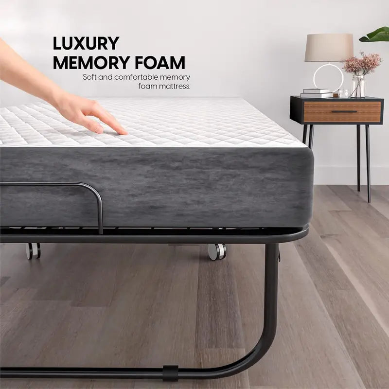 EconoHome Portable Folding Guest Bed with Integrated Mattress