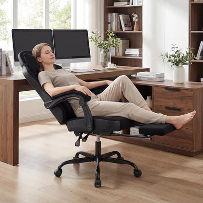 Adjustable Ergonomic Gaming Chair with Headrest and Lumbar Support