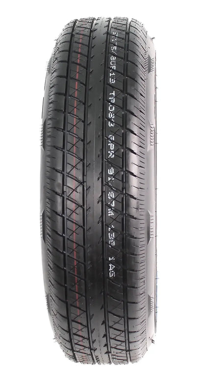 2-Pack Radial Trailer Tire On Rim ST175/80R13 13 in. LRC 5 Lug White Spoke Wheel