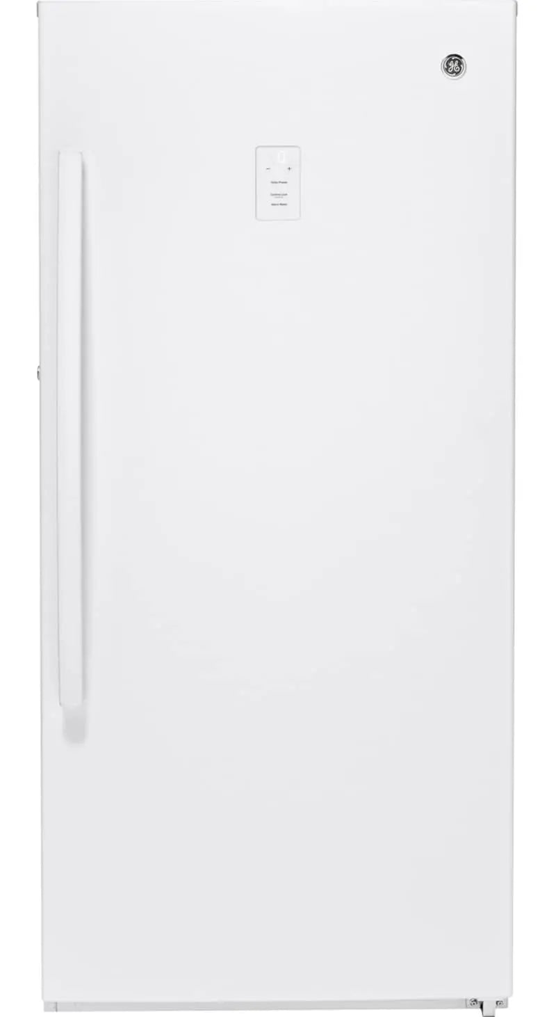 GE 14.1 Cu. Ft. White Garage Ready Frost-Free Upright Freezer