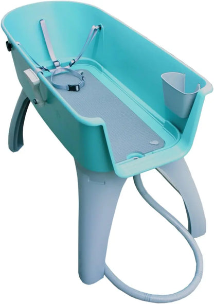 Booster Bath X-Large Elevated Pet Bathing Station  Blue Ergonomic Wash Platform