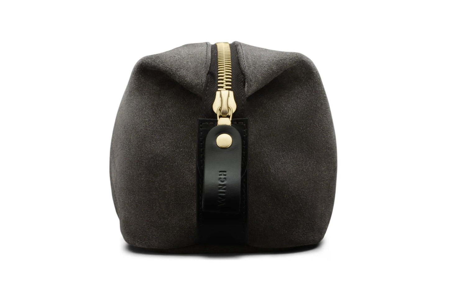 Suede Wash Bag / Dopp Kit - Storm Grey