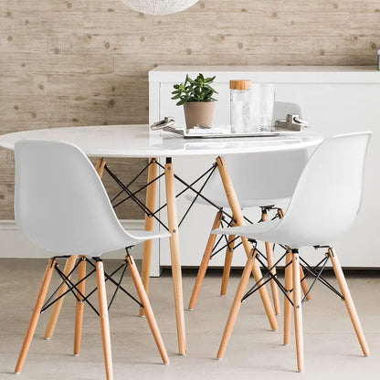 Lacoo Pre-Assembled Mid Century Modern Dining Chairs, Set of 4, Multiple Colors