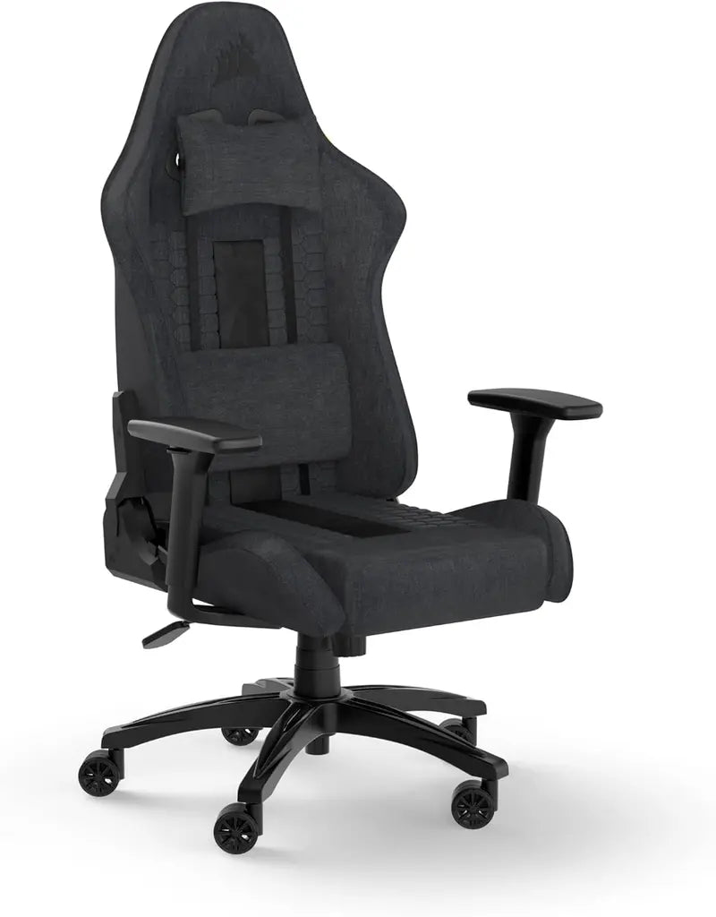 TC100 Relaxed Gaming Chair by TC, One Size, Gray & Black  Ergonomic Comfort for Gamers