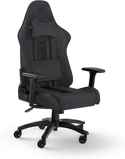 TC100 Relaxed Gaming Chair by TC, One Size, Gray & Black  Ergonomic Comfort for Gamers