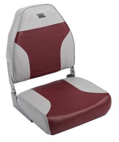 Wise 8WD588PLS-661 Standard High Back Boat Seat, Grey/Red