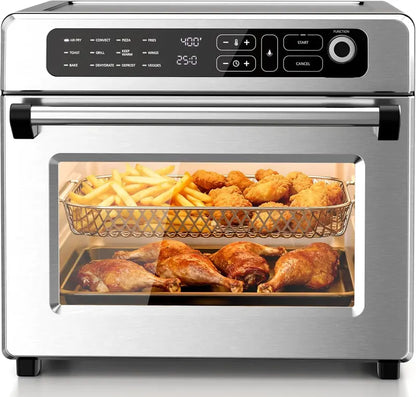 Kismile 25QT 12-in-1 Air Fryer Toaster Oven Combo  Large Capacity Countertop Convection Oven
