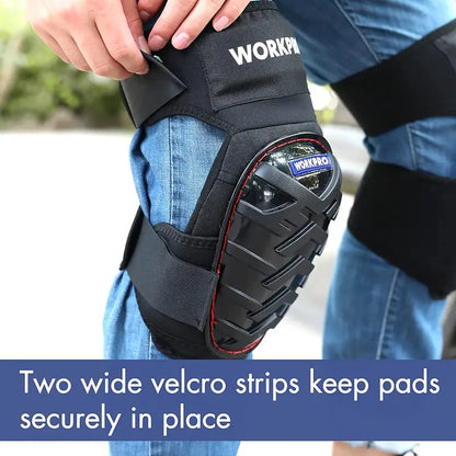 WORKPRO Gel-Filled Knee Pads with Non-Slip Straps for Professional Use