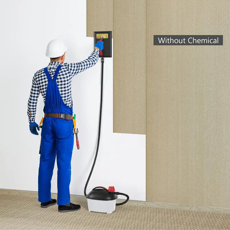 Chemical-Free Wallpaper Steamer  10-Foot Hose & Large Steam Plate for Easy Removal