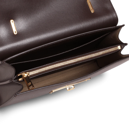 Capucine - Cuir Box Chocolat