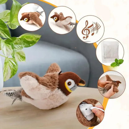 Motion-Activated Flapping Bird Toy  Interactive Cat Entertainment