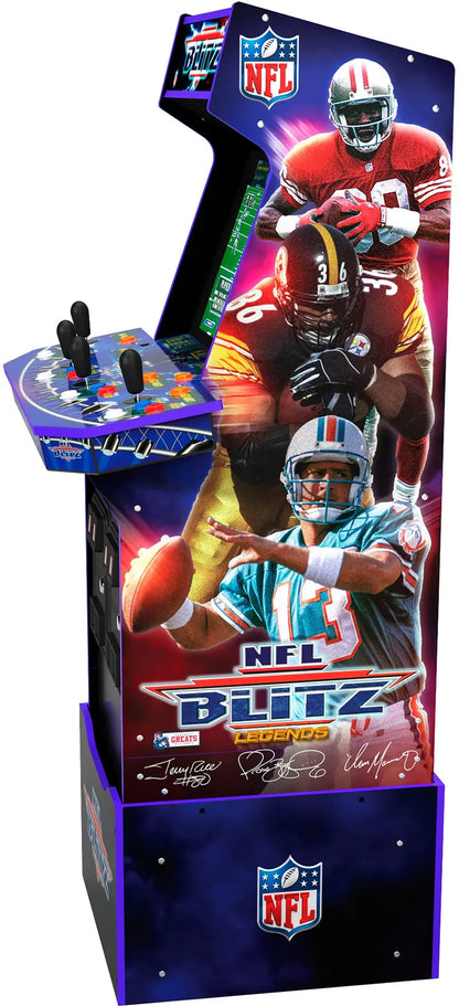 Arcade1Up NFL Blitz Full-Size Arcade Cabinet  Includes Riser & Illuminated Marquee