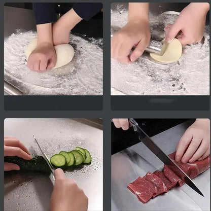 Kitchen Cutting Board with Non-Slip Base and Juice Groove