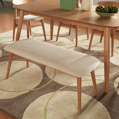 Weston Home Chelsea Upholstered Bench, Beige