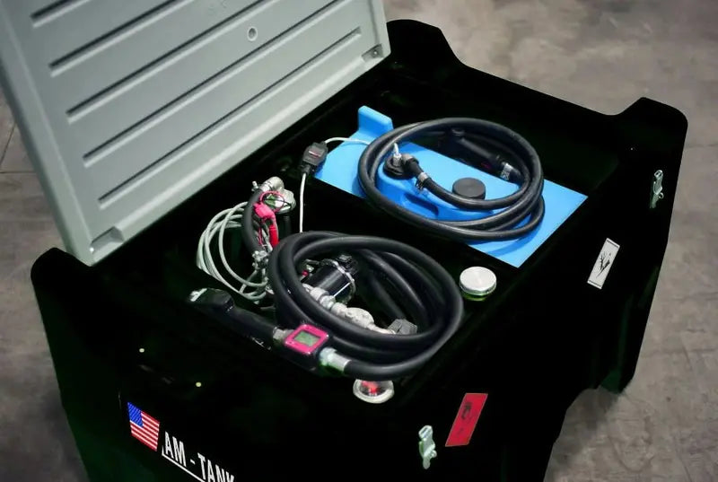 Dual-Compartment Portable Fuel Tank: 105-Gallon Diesel + 13-Gallon DEF with 12V Transfer Pumps