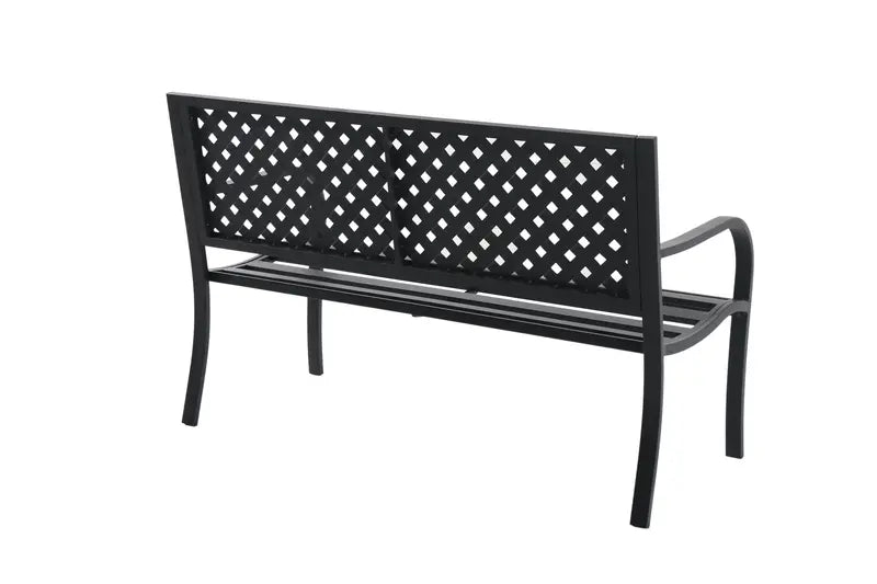 Mainstays Outdoor Durable Steel Bench  Black