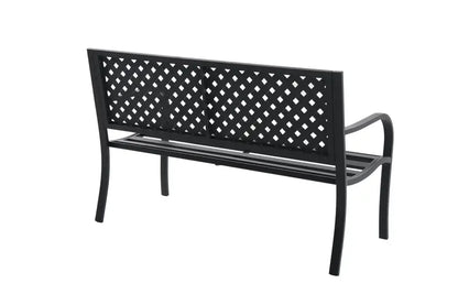Mainstays Outdoor Durable Steel Bench  Black
