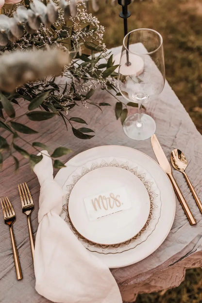 Clear Rectangular Acrylic Place Cards for Seating Charts