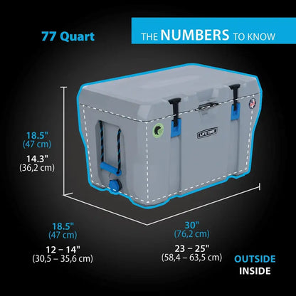 Lifetime 77-Quart High-Performance Cooler  Heavy-Duty Insulated Ice Retention (Model 90903)