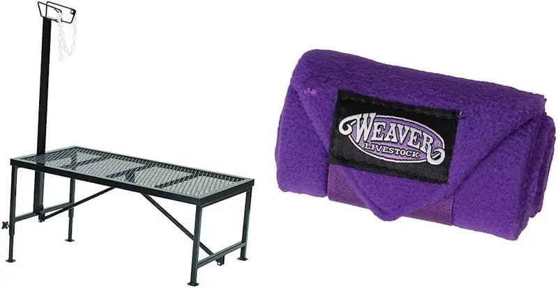 Weaver Leather Adjustable Livestock Trimming Stand  Sturdy Steel Design with Wire Headpiece for Sheep & Goats