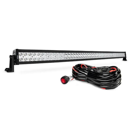 Nilight 52Inch 300W Flood Spot Combo LED Light Bar Work Driving Lamp with 16AWG Wiring Harness Kit  2 Connector for Truck, Boat, SUV, ATV Lighting, 2 Years Warranty