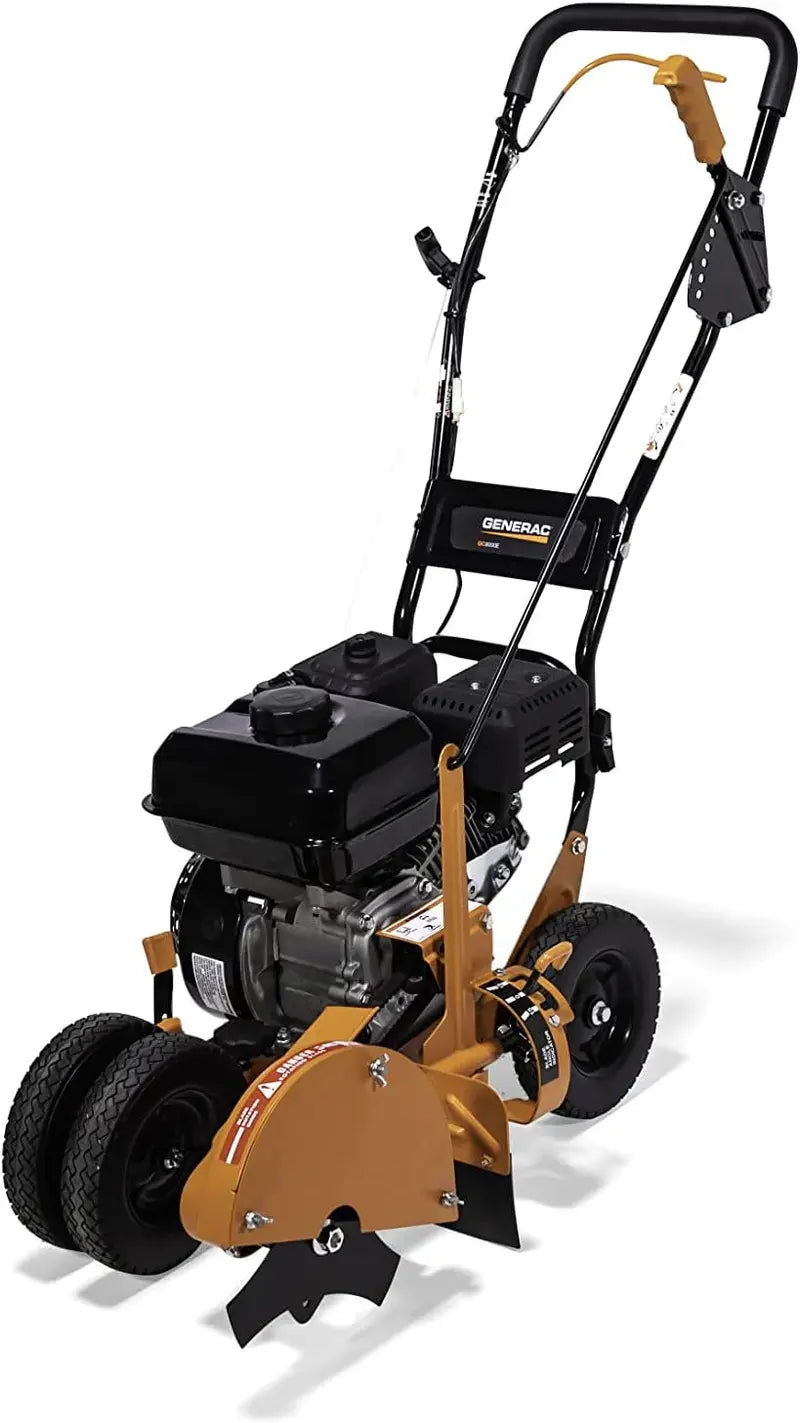 Generac Edger with 163cc Engine  Precision Bevel Cutting, Curb-Hopping Design, Six Depth Settings, and Four-Wheel Steering Control