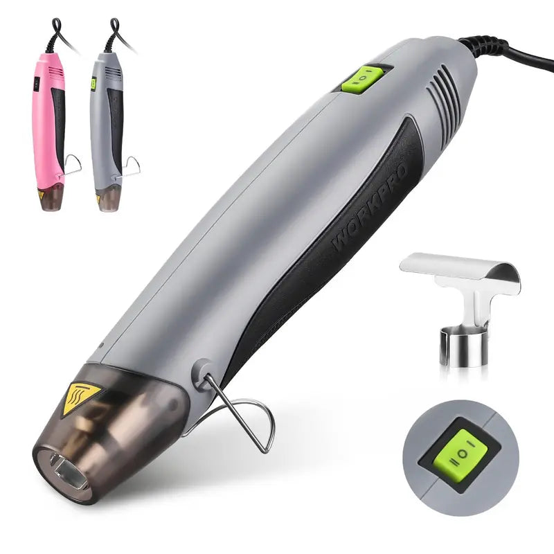 WORKPRO 400W Mini Hot Air Gun  Adjustable Temperature, Reflector Nozzle