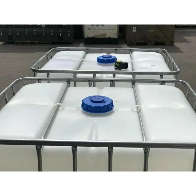 Food-Safe 330-Gallon IBC Container  Heavy-Duty Water Storage Solution