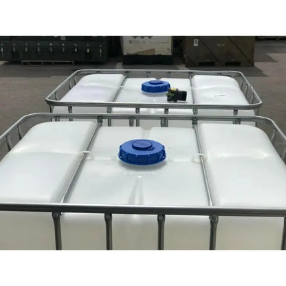 Food-Safe 330-Gallon IBC Container  Heavy-Duty Water Storage Solution