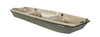 Pelican Boat Intruder 12-Foot Jon Boat  Khaki/Beige Aluminum Fishing & Hunting Vessel