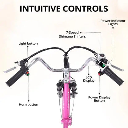 Adult Electric Tricycle  7-Speed Folding E-Trike with 24″ Wheels, 36V 10Ah Removable Battery, 250W Motor, and 330-Lb Load Capacity