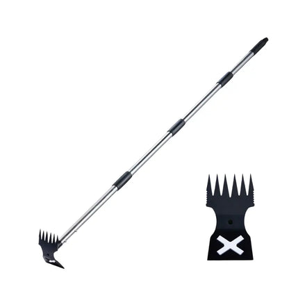 60-Inch Dual-Function Manual Weed Remover and Hoe for Efficient Yard Work