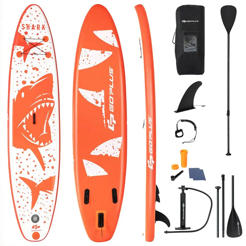 All-in-One Inflatable SUP Board with Telescoping Paddle and Carry Bag