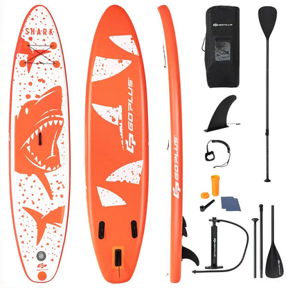 All-in-One Inflatable SUP Board with Telescoping Paddle and Carry Bag