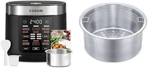 COSORI 10-Cup Rice Cooker — 18-Function Fuzzy Logic Cooker with Steamer Basket, Sauté, Slow Cook, and 24-Hour Keep Warm