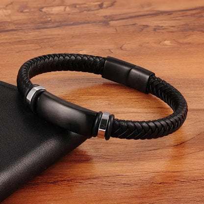 Contemporary Men’s Leather Wrap Bracelet