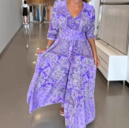 Robe d'Été Imprimé Floral "Évasion"