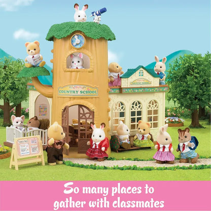 Calico Critters Country Tree School, Dollhouse Playset with Furniture and Accessories