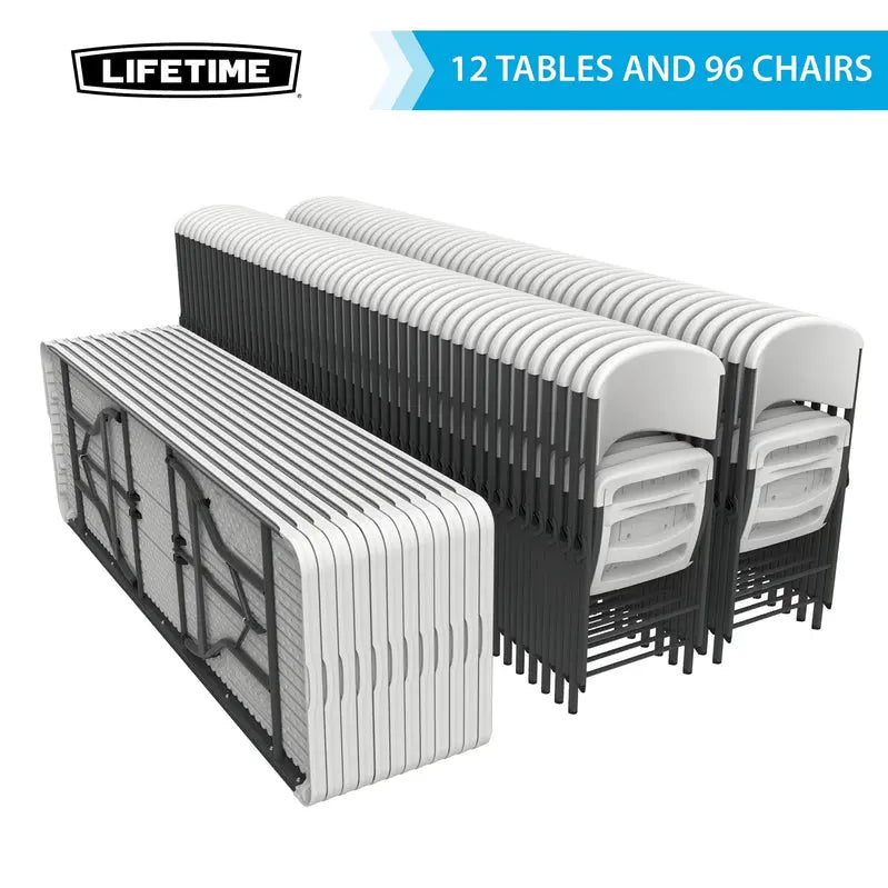 Lifetime Folding Table and Chair Set  Bulk Pack of 108 for Events, Catering, or Large Gatherings