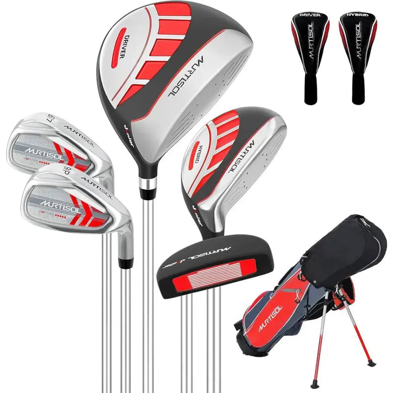 XDriveMax Kids’ Golf Set  Complete Starter Bundle with Carry Hood, Age-Appropriate Clubs & Accessories