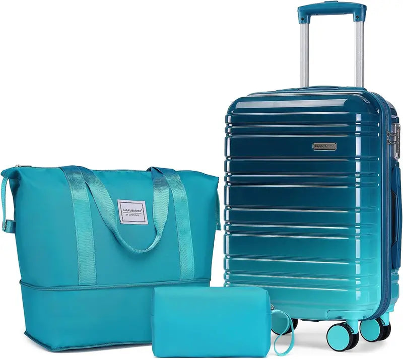 6-Piece Expandable Rolling Luggage Set  Lightweight Hardshell Suitcases with Smooth-Spinning Wheels & Modular Packing Options