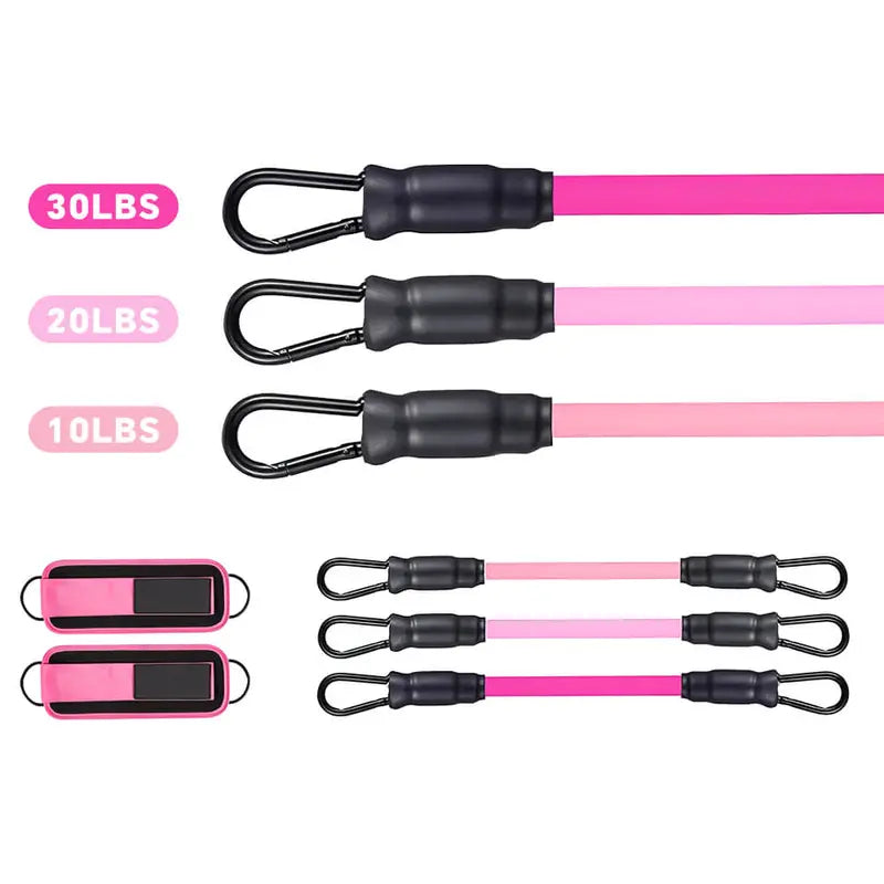 Ankle Resistance Band Set  Includes Cushioned Cuffs, Ideal for Booty & Lower-Body Workouts