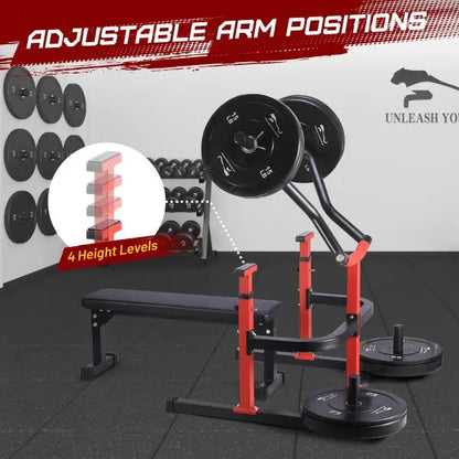 Heavy-Duty Chest Press Machine  1050-LB Capacity with Independent Converging Arms & Adjustable Bench