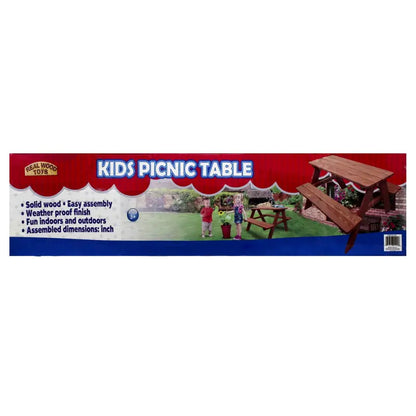 Homeware Kids Wooden Picnic Table, Brown